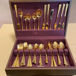 Stanley Roberts gold flatware